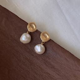 Best Sell Trendy Baroque Freshwater Pearl 14K Gold Filled Female Tassels Stud Earrings Jewelry For Women New Year Gifts 2023