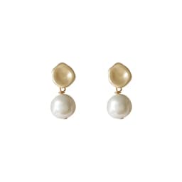 Best Sell Trendy Baroque Freshwater Pearl 14K Gold Filled Female Tassels Stud Earrings Jewelry For Women New Year Gifts 2023