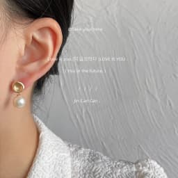 Best Sell Trendy Baroque Freshwater Pearl 14K Gold Filled Female Tassels Stud Earrings Jewelry For Women New Year Gifts 2023