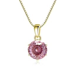 JoyceJelly 1 CT Real Moissanite Pendant Necklace For Women Royal Blue Color Moissanite 925 Sterling Silver Wedding Fine Jewelry