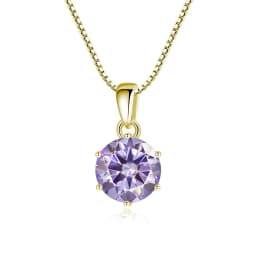 JoyceJelly 1 CT Real Moissanite Pendant Necklace For Women Royal Blue Color Moissanite 925 Sterling Silver Wedding Fine Jewelry