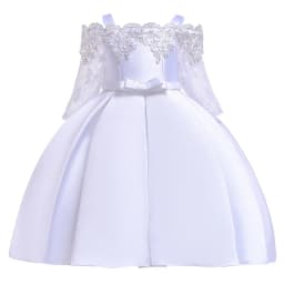 Green Christmas Dress For Girls Children Costume Elegant Kids Princess Party Dresses Lace Half Sleeve Girl Wedding Prom Gown