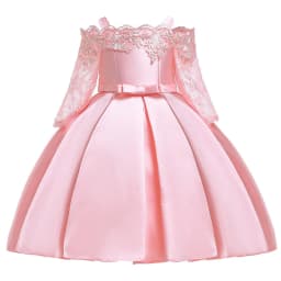 Green Christmas Dress For Girls Children Costume Elegant Kids Princess Party Dresses Lace Half Sleeve Girl Wedding Prom Gown