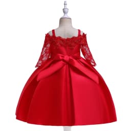 Green Christmas Dress For Girls Children Costume Elegant Kids Princess Party Dresses Lace Half Sleeve Girl Wedding Prom Gown
