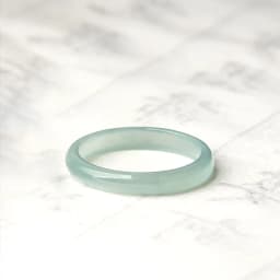 Natural Old Pit A Goods Jade Light Blue Water Ring For Men's Gifts Women's Couple Ring Ice Jadeite Square Jewelry Drop Shipping