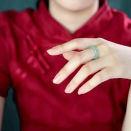 Natural Old Pit A Goods Jade Light Blue Water Ring For Men's Gifts Women's Couple Ring Ice Jadeite Square Jewelry Drop Shipping