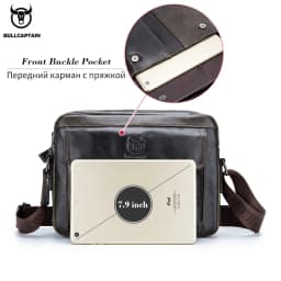 BULLCAPTAIN Genuine Leather Men's Crossbody Bag Large Capacity Casual Multifunctional Handbag A Fashion Business Briefcase