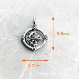 Moveable Star And Moon Pendant Brand New Fine Jewelry Accessories 925 Sterling Silver Vintage Gift For Woman