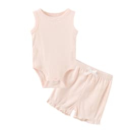 Kiddiezoom Summer Cartoon Sleeveless Newborn Clothes Sets Baby Boy Girl Bodysuits+Pants Cotton Soft Infant Outfits