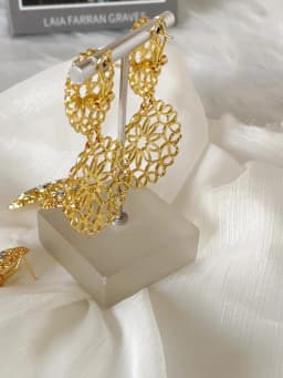 Women Earrings Luxury Design Big Drop Earrings Two Tone Fashion Jewelry Wedding Party Gift Trending