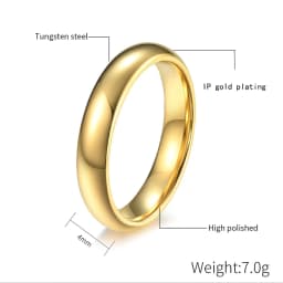 Classic Tungsten Carbide Rings Glod Color 4/6/8mm For Women Men Couple Wedding Bands Zirconia Engagement Christmas Gift Jewelry