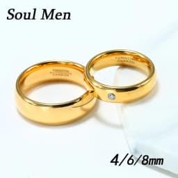 Classic Tungsten Carbide Rings Glod Color 4/6/8mm For Women Men Couple Wedding Bands Zirconia Engagement Christmas Gift Jewelry