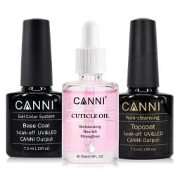 Canni TPO FREE HEMA FREE 18ml Long Wear Diamond Nowipe Top Coat Peeloff Base Coat Soak Off UV LED Gel Polish Nail Manicure