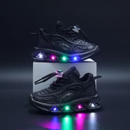 Baby Shoes2023 Spring Autumn New Boys and Girls Light Up Clunky Sneaker Small and Medium-sized Children's Soft Soled Baby Shoes