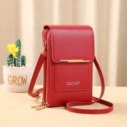 Touch Screen Cell Phone Women Bags Soft Leather Wallets Hand Purses Crossbody Bags for Women Small Handbag Cheap Women's Bags