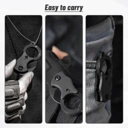 1pc Men Portable Self-defense Eagle Claw Folding Knife Keychain For Outdoor Camping