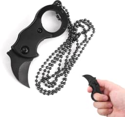 1pc Men Portable Self-defense Eagle Claw Folding Knife Keychain For Outdoor Camping