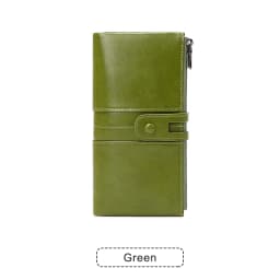 Hot Selling RFID Women's Long Wallet PU Leather Handbag with Multiple Card Slots, Coin Zipper Wallet, Women's Mobile Wallet