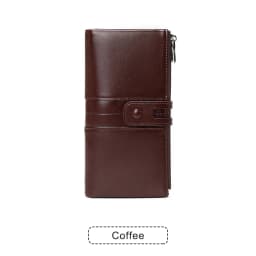Hot Selling RFID Women's Long Wallet PU Leather Handbag with Multiple Card Slots, Coin Zipper Wallet, Women's Mobile Wallet