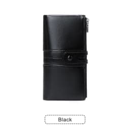 Hot Selling RFID Women's Long Wallet PU Leather Handbag with Multiple Card Slots, Coin Zipper Wallet, Women's Mobile Wallet