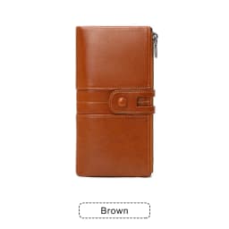Hot Selling RFID Women's Long Wallet PU Leather Handbag with Multiple Card Slots, Coin Zipper Wallet, Women's Mobile Wallet