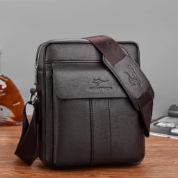 Luxury Brand Vintage Messenger Bag Men Leather Business Shoulder Bag Brown Black Man Crossbody Bag Male Handbag Gift For Husband