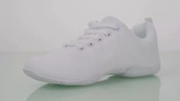 BAXINIER Girls White Cheer Dance Sneakers Kids Lightweight Cheerleading Training Walking Tennis Womens Fashion Sports Shoes