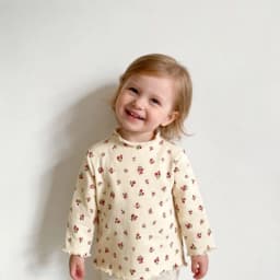 MiniAinis Autumn Winter Baby Wood Ear Edge Long Sleeve T-shirt Girls Cotton Ski Suit Girl Underlay Versatile Top Kids Clothes