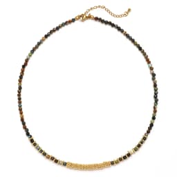 ZMZY Small Stone Beaded Necklace 2-3mm Faceted Natural Quartz Female Fashion Party Choker for Women Girl Jewelry Gift