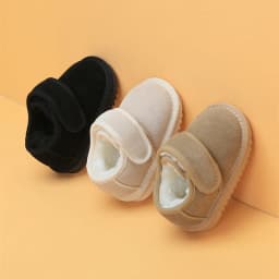 Genuine Leather Winter Baby Shoes Warm Plush Toddler Boys Girls Cotton Shoes Rubber Sole Outdoor Tennis Fashion Little Kids Boot