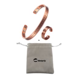 Pure Copper Jewelry Set for Women Flower Adjustable Open Cuff Magnet Arthritis Pain Relief Rings 6mm Health Energy Jewelry-sets