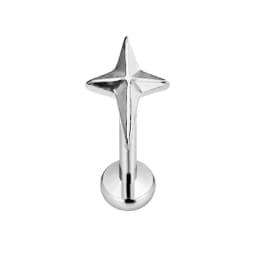 ASTM F136 G23 Titanium Flower Petals Star Heart Butterfly Threadless Piercing Pin Push in Labret Daith Conch Earring 16G 18G 20G