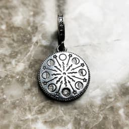 Moonphase Pendant 925 Sterling Silver Dangle Charm Women Men Vintage Fine Jewelry