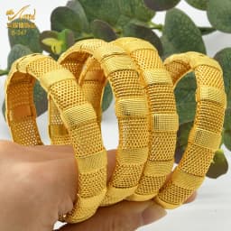 ANIID Dubai 24K Gold Plated Jewelry Bangle Wedding Party Gifts Arabic Women Braclets Indian Bangle Charm Bracelets Wholesale