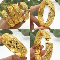 ANIID Dubai 24K Gold Plated Jewelry Bangle Wedding Party Gifts Arabic Women Braclets Indian Bangle Charm Bracelets Wholesale