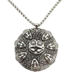Buddha Ogma Medallion Om Yoga Buddhism Large Pendant Vintage Necklace Bijoux Homme Amulet Talisman Accessoires Dropship Supplier