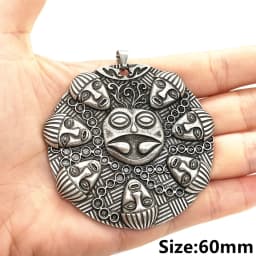 Buddha Ogma Medallion Om Yoga Buddhism Large Pendant Vintage Necklace Bijoux Homme Amulet Talisman Accessoires Dropship Supplier