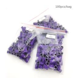 HYTOOS 100pcs/Bag Purple Sanding Bands Without Rubber Mandrel Nail Drill Bit Accessories Gel Removal Nails Care Polishing Tool
