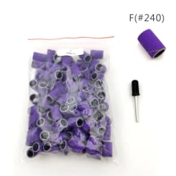 HYTOOS 100pcs/Bag Purple Sanding Bands Without Rubber Mandrel Nail Drill Bit Accessories Gel Removal Nails Care Polishing Tool