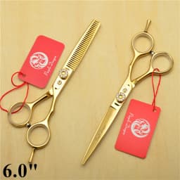 Professional Hairdressing Scissors Purple Dragon Japan 440C Gold Hair Cutting Shears Barber Thinning Scissors Dropshipping Z1020