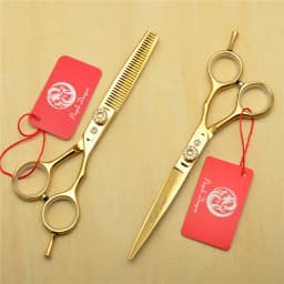 Professional Hairdressing Scissors Purple Dragon Japan 440C Gold Hair Cutting Shears Barber Thinning Scissors Dropshipping Z1020