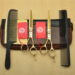 Professional Hairdressing Scissors Purple Dragon Japan 440C Gold Hair Cutting Shears Barber Thinning Scissors Dropshipping Z1020