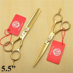 Professional Hairdressing Scissors Purple Dragon Japan 440C Gold Hair Cutting Shears Barber Thinning Scissors Dropshipping Z1020
