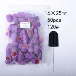 50pc/Set Nail Sanding Caps With Rubber Pedicure Polishing Sand Block Electric Pedicure Burr Foot Cuticle Tool Drill Accessories