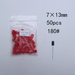 50pc/Set Nail Sanding Caps With Rubber Pedicure Polishing Sand Block Electric Pedicure Burr Foot Cuticle Tool Drill Accessories
