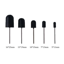 50pc/Set Nail Sanding Caps With Rubber Pedicure Polishing Sand Block Electric Pedicure Burr Foot Cuticle Tool Drill Accessories