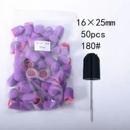 50pc/Set Nail Sanding Caps With Rubber Pedicure Polishing Sand Block Electric Pedicure Burr Foot Cuticle Tool Drill Accessories