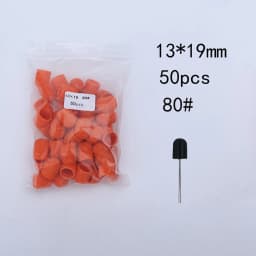 50pc/Set Nail Sanding Caps With Rubber Pedicure Polishing Sand Block Electric Pedicure Burr Foot Cuticle Tool Drill Accessories