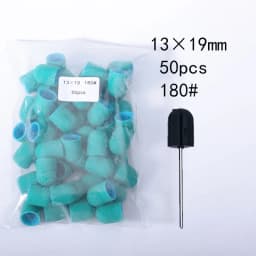 50pc/Set Nail Sanding Caps With Rubber Pedicure Polishing Sand Block Electric Pedicure Burr Foot Cuticle Tool Drill Accessories