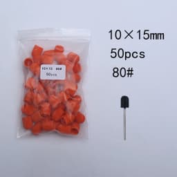 50pc/Set Nail Sanding Caps With Rubber Pedicure Polishing Sand Block Electric Pedicure Burr Foot Cuticle Tool Drill Accessories